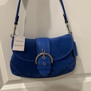 Coach Mist Blue Suede Soho Bag